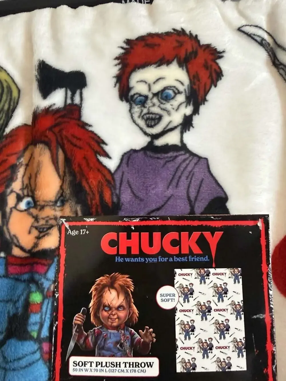 Chucky Soft Plush Throw Blanket 50x70